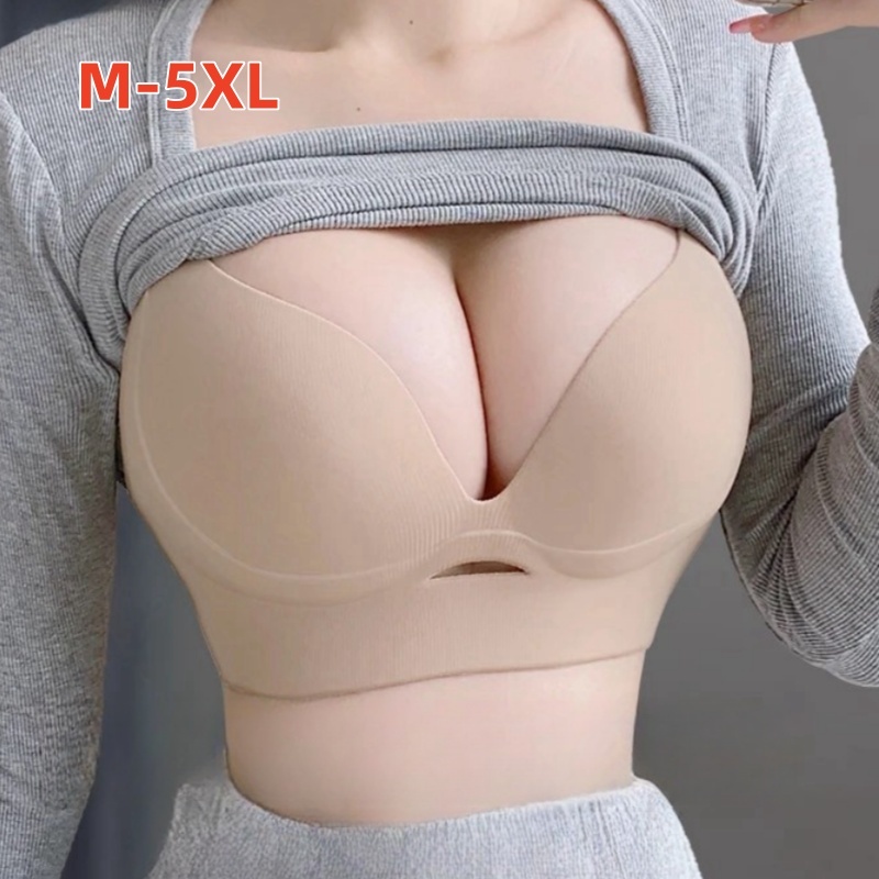 ผู้หญิงรวบรวมหน้าอกใหญ่ดูเหงื่อขนาดเล็กดูดซับระบายอากาศนุ่มสนับสนุนชุดชั้นในขนาดใหญ่ที่ไร้รอยต่อ34-46