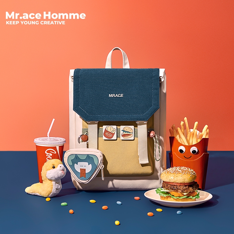 นาย.เอซ กลับบ้าน 3273 2025 กระเป๋าเป้สะพายหลังขนาดเล็กน่ารักน้ําหนักเบากระเป๋านักเรียนสําหรับผู้หญิงกระเป๋าอินเทรนด์