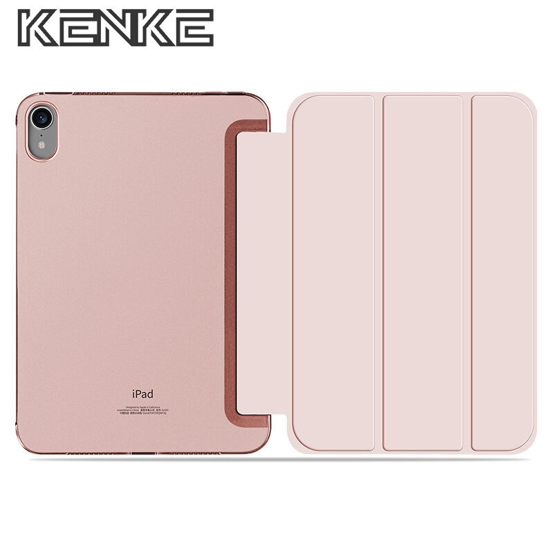 KENKE เคสไอแพด, เคสแข็งแผ่นหลังโปร่งพริ้วสำหรับไอแพด 2026 Air Pro (M4) 11 นิ้ว, Pro 13 Air 6 Pro 12.9 นิ้ว, 10th gen 11 5th gen, 6th gen, air 1/2 mini 1/2/3/4/5/6/7 A17 โปร, Air 4, 5 11 นิ้ว, 7th 8th 9th gen case, เคสแปดเล็ต สมาร์ท