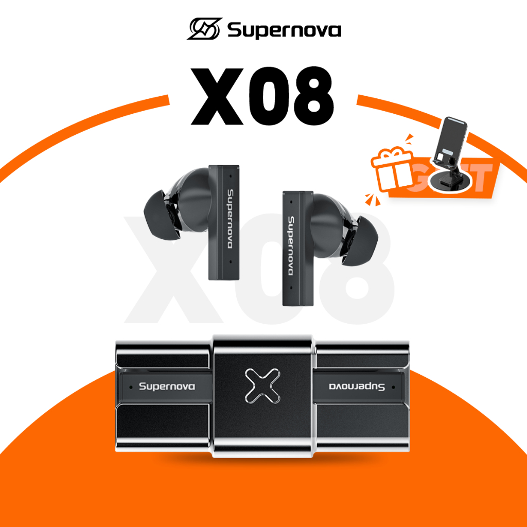 Supernova X08 ANC True Wireless Bluetooth 5.4 หูฟัง TWS ลดเสียงรบกวนอัจฉริยะเสียงไฮไฟ