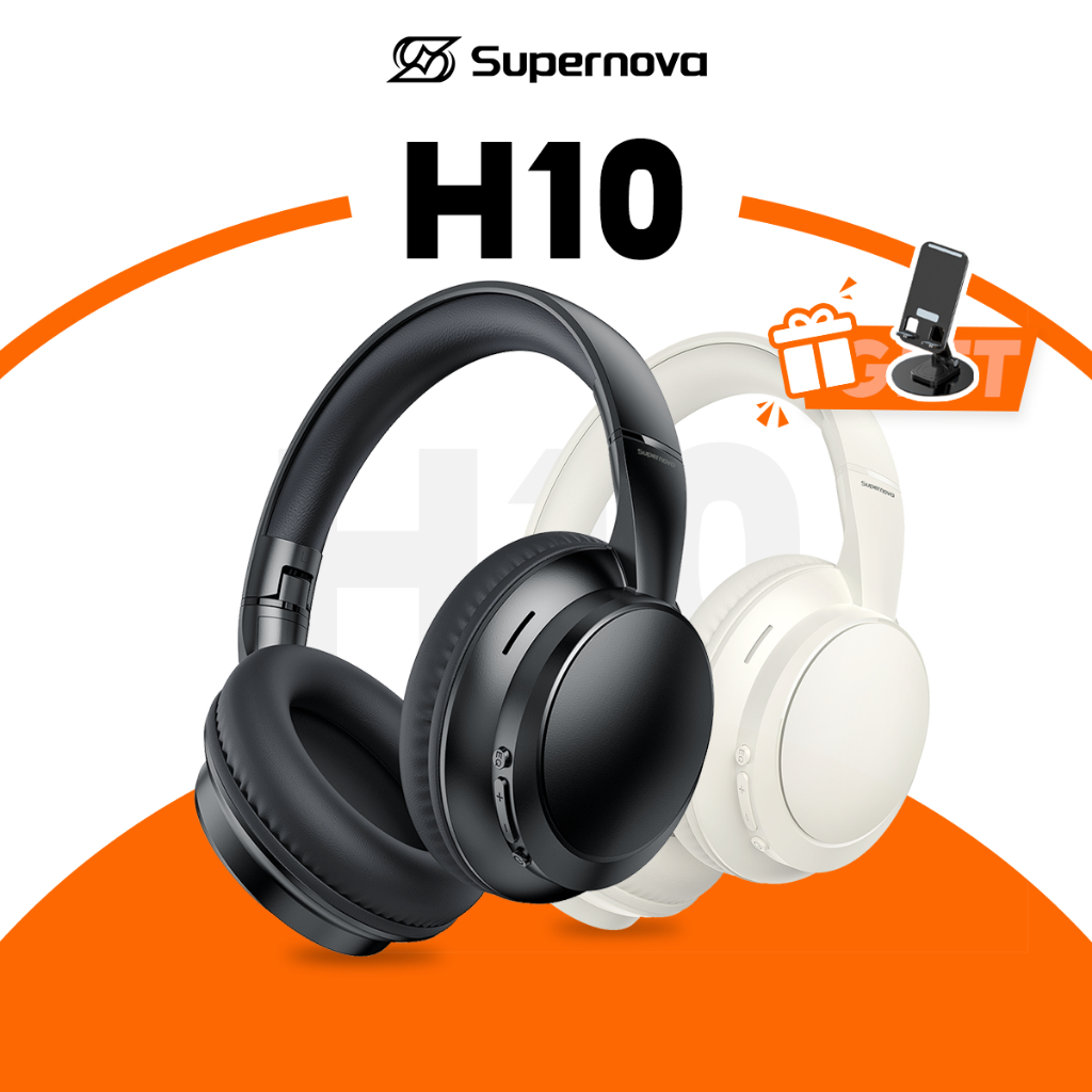 Supernova H10 หูฟังบลูทูธชุดหูฟังไร้สาย Dual Mode AUX 3.5 มม.สีสันพับได้น้ําหนักเบา Latency ต่ําบลูทูธ 5.4 TH10 สไตล์เดียวกัน