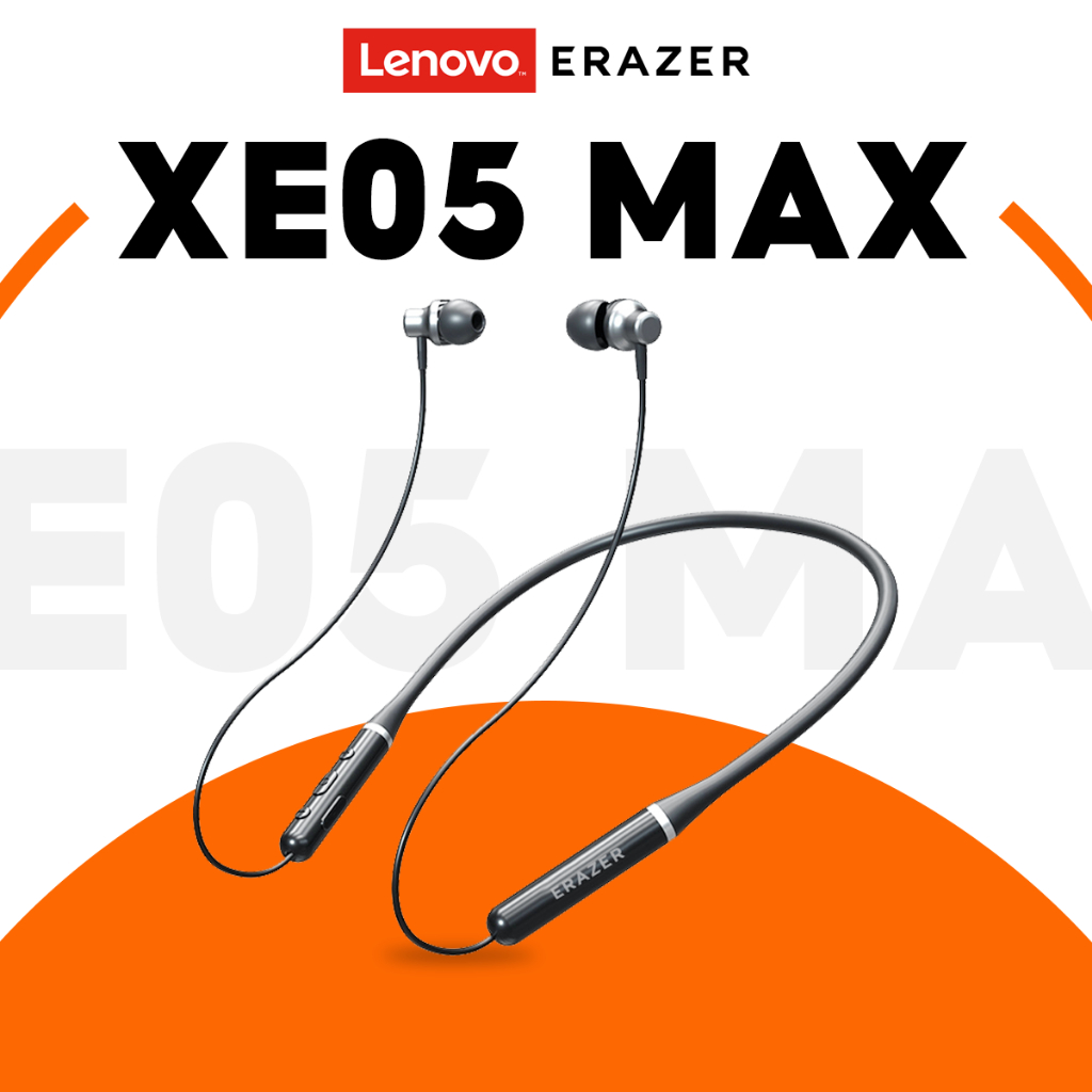 Lenovo Erazer XE05 Max หูฟังแม่เหล็กหูฟังกีฬาแบบคล้องคอบลูทูธ 5.4 IPX5 กันน้ําพร้อมไมโครโฟนเอียร์บัด