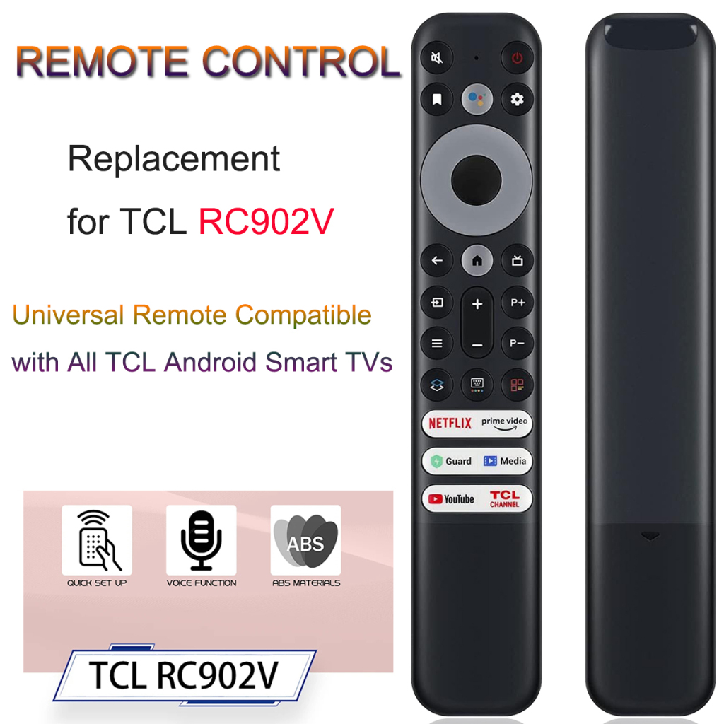 ใหม่ Original RC902V สําหรับ TCL สมาร์ททีวี 50P725G 55C728 75C728 X925PRO 65X925 อุปกรณ์เสริมรีโมทคอนโทรล RC902V FMR1 FMR4 FMR5 FMR7 FMR9 (ไม่มีเสียง Functio)