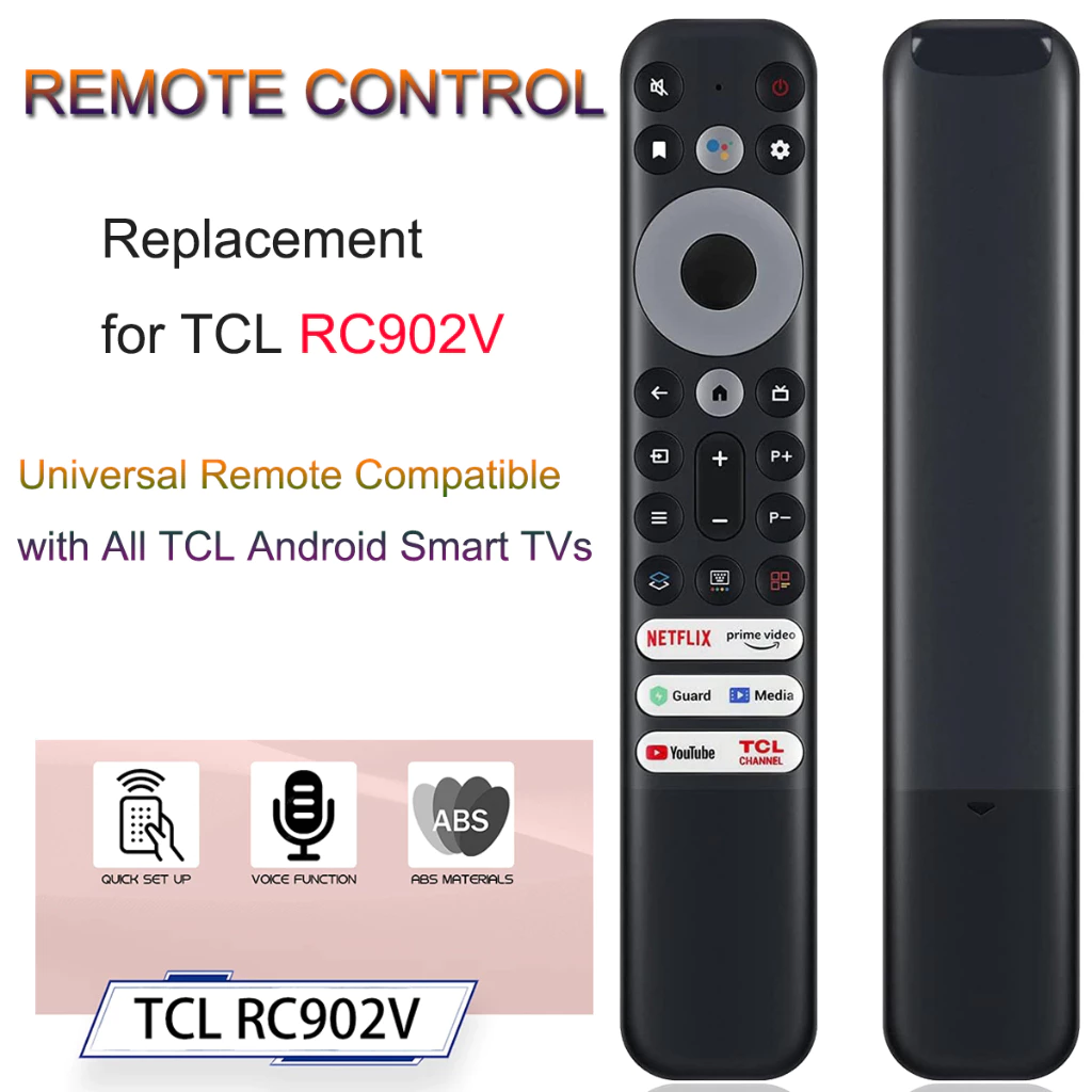 ใหม่ Original RC902V สําหรับ TCL สมาร์ททีวี 50P725G 55C728 75C728 X925PRO 65X925 อุปกรณ์เสริมรีโมทคอนโทรล RC902V FMR1 FMR4 FMR5 FMR7 FMR9 (ไม่มีเสียง Functio)
