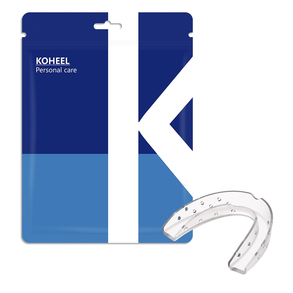 อุปกรณ์ป้องกันปาก KOHEEL สําหรับกัดฟันในตอนกลางคืน, การ์ดทันตกรรมสําหรับมืออาชีพพอดี, การ์ดปากบางสําหรับร่อง