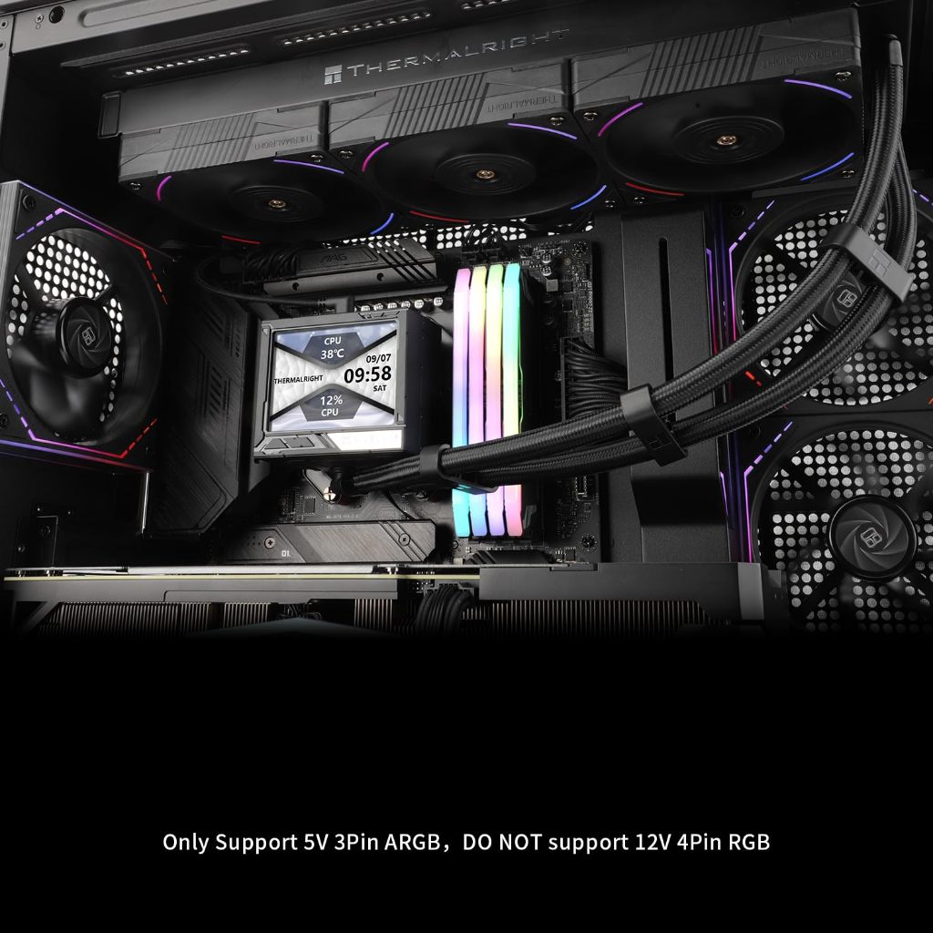 Thermalright MJOLNIR VISION 360 ARGB หม้อน้ําระบายความร้อนด้วยน้ํา จอแสดงผล LCD ขนาด 3.5 นิ้วรองรับหน้าจอแอนิเมชั่น DIY แชสซีระบายความร้อน CPU Liquid Cooler - รูปที่ 5