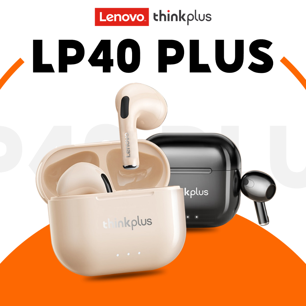 Lenovo LP40 Plus LP40 Ⅱ หูฟังบลูทูธ True Wireless หูฟังบลูทูธไร้สาย พร้อมไมค์ Earbuds HD Stereo Low Latency Sports Gaming with Mic หูฟังบลูทูธมีไมค์ Bluetooth 5.3