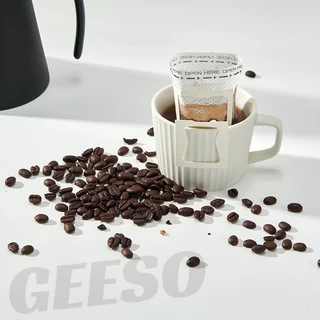 GEESO 50Pcs Drip Coffee Filter Bag ถุงดริปกาแฟ 50ซอง ถุงกรองกาแฟดริป แบบมีหูแขวน 咖啡过滤袋