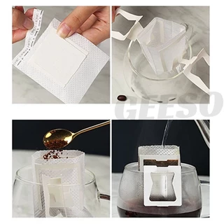 GEESO 50Pcs Drip Coffee Filter Bag ถุงดริปกาแฟ 50ซอง ถุงกรองกาแฟดริป แบบมีหูแขวน 咖啡过滤袋