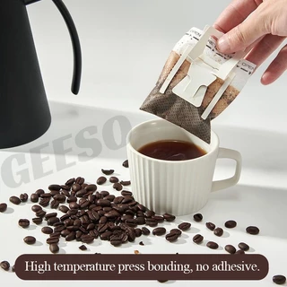 GEESO 50Pcs Drip Coffee Filter Bag ถุงดริปกาแฟ 50ซอง ถุงกรองกาแฟดริป แบบมีหูแขวน 咖啡过滤袋