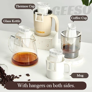 GEESO 50Pcs Drip Coffee Filter Bag ถุงดริปกาแฟ 50ซอง ถุงกรองกาแฟดริป แบบมีหูแขวน 咖啡过滤袋