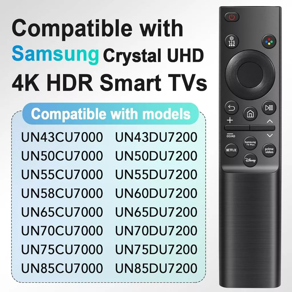 สําหรับ Samsung Remote Replacement BN59-01388A รีโมทคอนโทรลสําหรับ Samsung Crystal UHD TV Remote CU7000 DU7200 Series สมาร์ททีวี,นอกจากนี้สําหรับ Samsung TV Remote BN59-01257A
