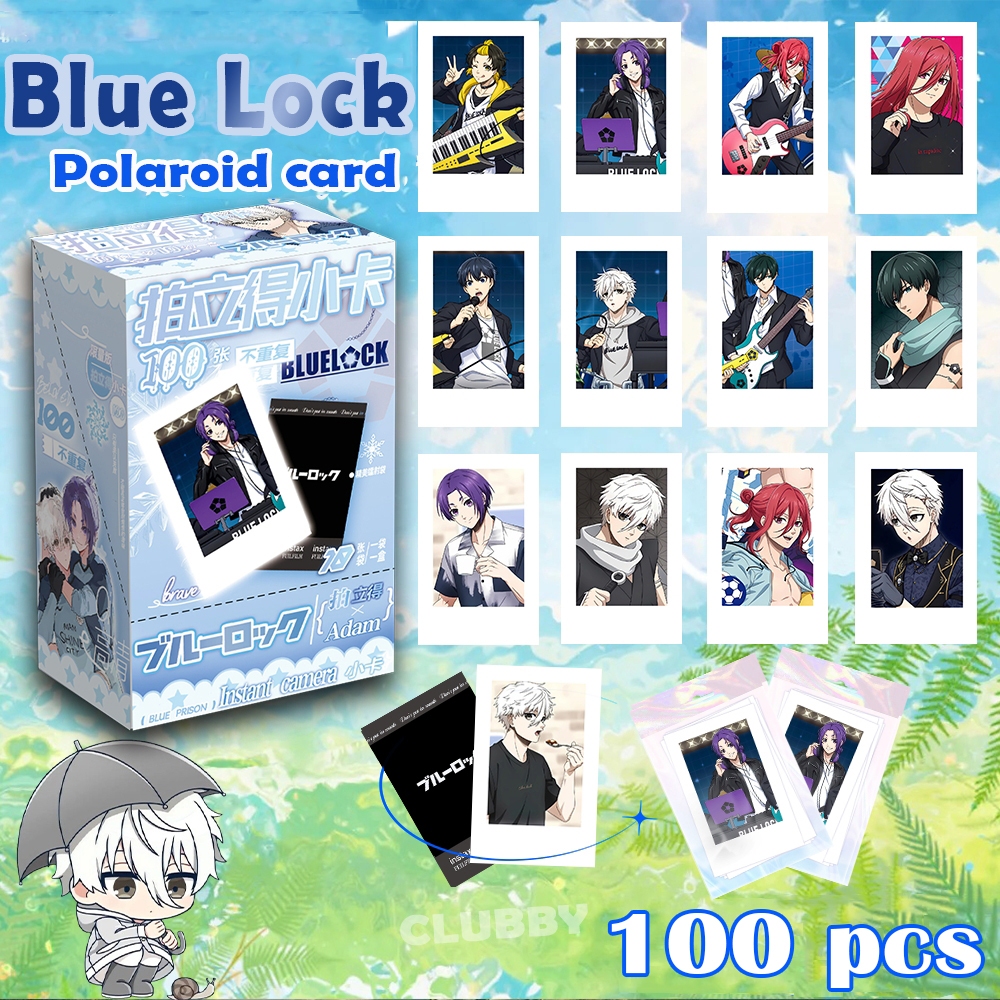 100 ชิ้น รูปโพลารอย Blue Lock Nagi Seishiro Itoshi Rin การ์ดรูป ของขวัญอนิเมะ (ใบไม่มีซ้ํา) ของปัจฉิม