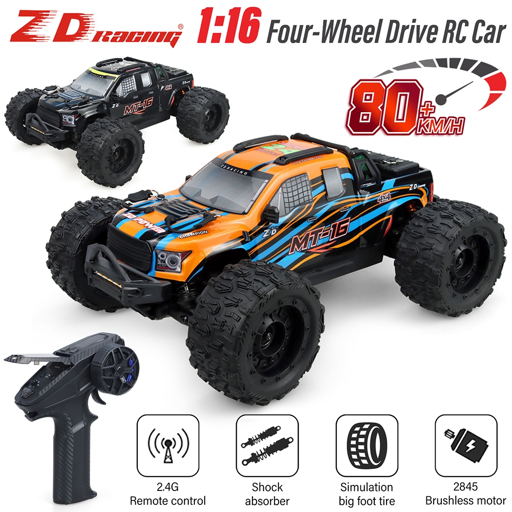 Zd RACING MT16 3S Brushless RTR 1/16 RC รีโมทคอนโทรลไฟฟ้ารุ่นรถรถบรรทุกมอนสเตอร์ของเล่นเด็กผู้ใหญ่