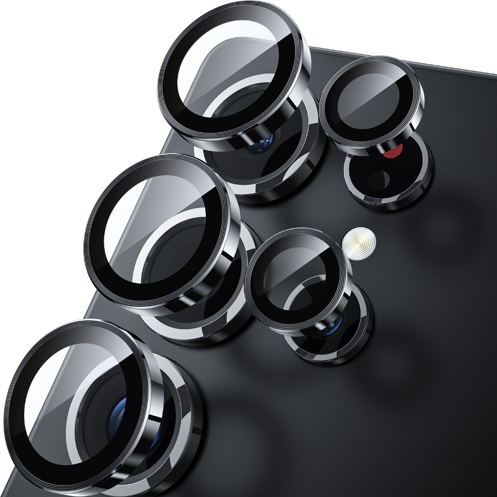 Wsken สําหรับ Samsung Galaxy S25 Ultra S26 Ultra ตัวป้องกันเลนส์กล้อง เคสที่เป็นมิตร ตัวป้องกันหน้าจอกระจกนิรภัย Ultra-HD 9H S25 / S24 / S23 / S22 / Plus / Ultra ป้องกันรอยขีดข่วน Space Titanium Military-Grade Drop Protection S24FE กระจกกันรอย เลนส์กล้อง