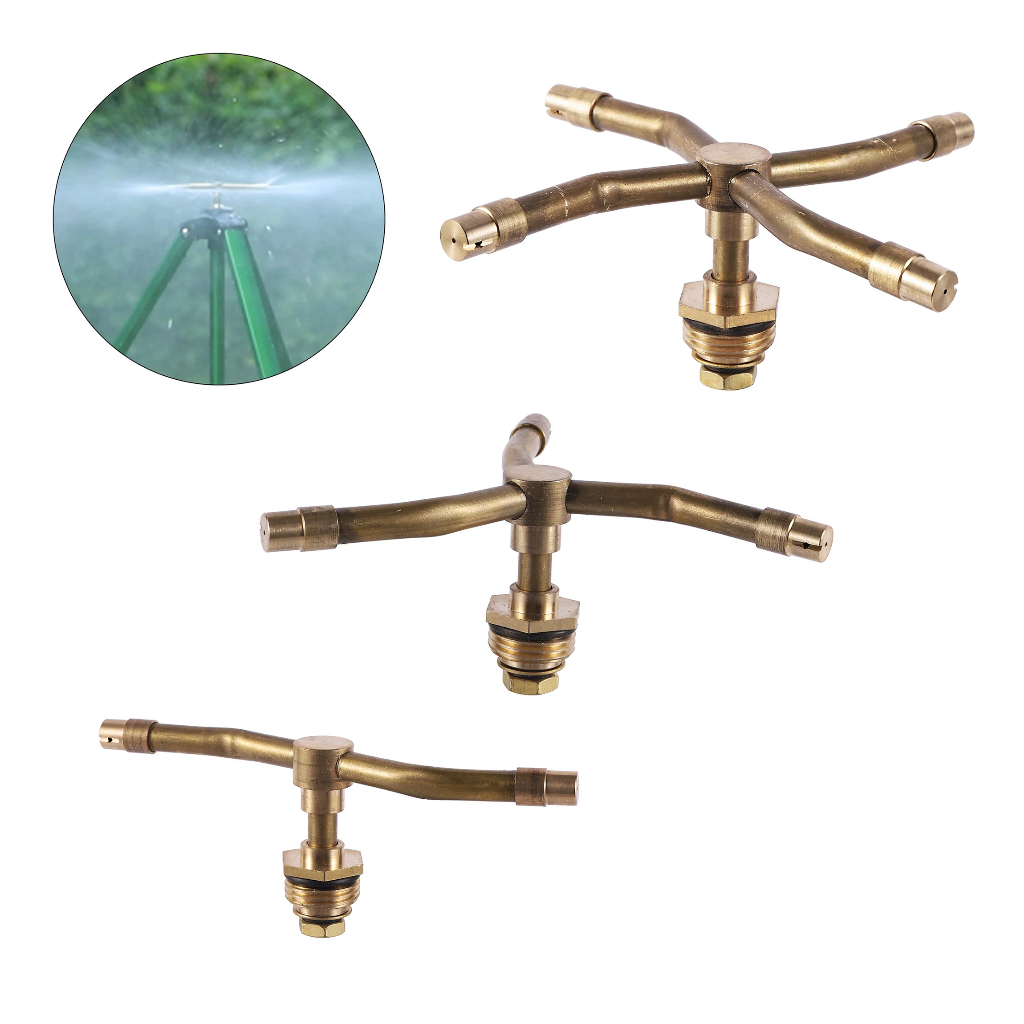 1ชิ้น1/2''หมุนสปริงเกลอร์360องศาเครื่องพ่นสารเคมีหัวฉีดทองเหลืองหมุนอัตโนมัติหมุนสปริงเกลอร์รดน้ําสวน