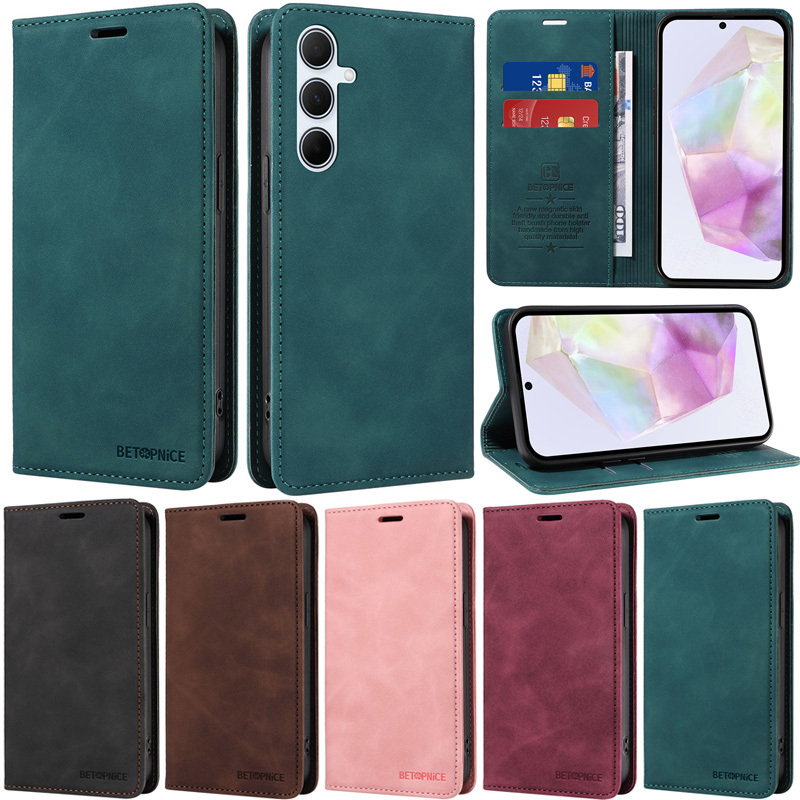 SAMSUNG หรูหราสําหรับsamsung Galaxy A55 5G A56 A35 A36 A06 A16 A15 M35 M55 A25 5G A05S A05 A14 A33 A53 A73 M54 M14 5G F54 F14 ปกหนังกระเป๋าสตางค์