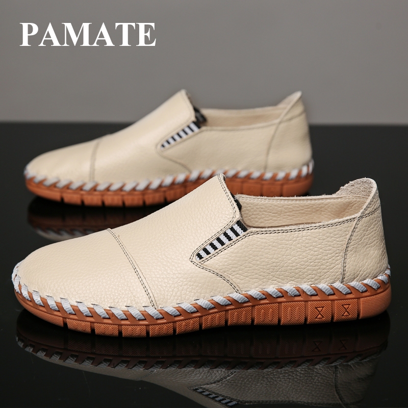 PAMATE รองเท้าโลฟเฟอร์รองเท้าหนังลําลองรองเท้าผู้ชายกันลื่นแบบนุ่ม