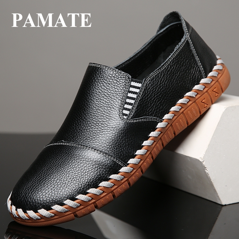 PAMATE รองเท้าโลฟเฟอร์รองเท้าหนังลําลองรองเท้าผู้ชายกันลื่นแบบนุ่ม