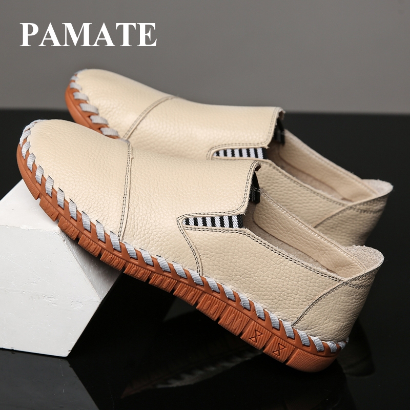 PAMATE รองเท้าโลฟเฟอร์รองเท้าหนังลําลองรองเท้าผู้ชายกันลื่นแบบนุ่ม
