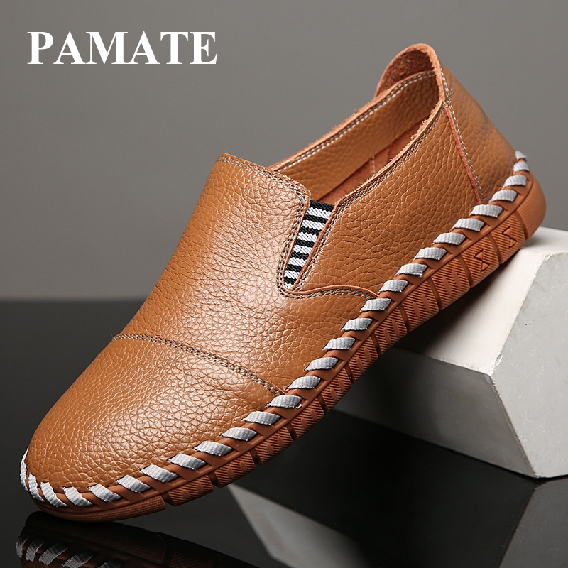 PAMATE รองเท้าโลฟเฟอร์รองเท้าหนังลําลองรองเท้าผู้ชายกันลื่นแบบนุ่ม