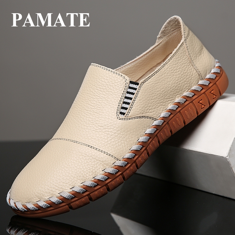 PAMATE รองเท้าโลฟเฟอร์รองเท้าหนังลําลองรองเท้าผู้ชายกันลื่นแบบนุ่ม