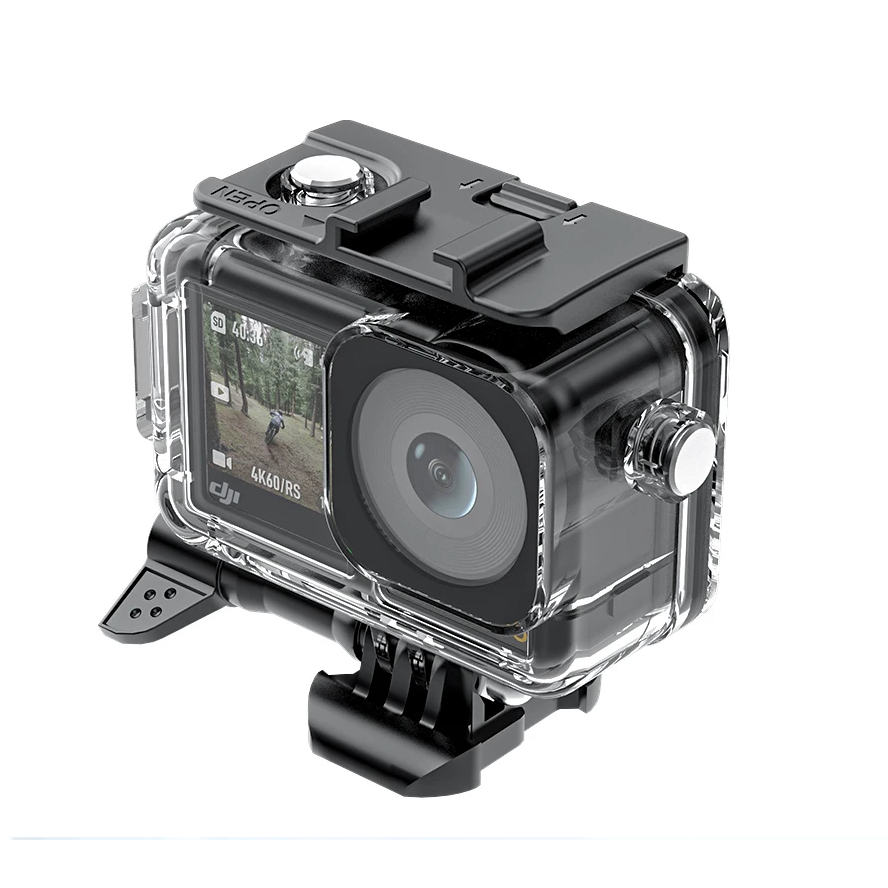 45m ดําน้ํากรณีกันน้ําพลาสติกพร้อมอลูมิเนียมเกราะป้องกันสําหรับ DJI OSMO Action 5pro 4 3 อุปกรณ์เสริมสําหรับกล้อง