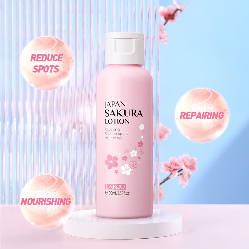 Laikou โลชั่นเพิ่มความชุ่มชื้น ลดริ้วรอย Cherry blossoms 100 มล.