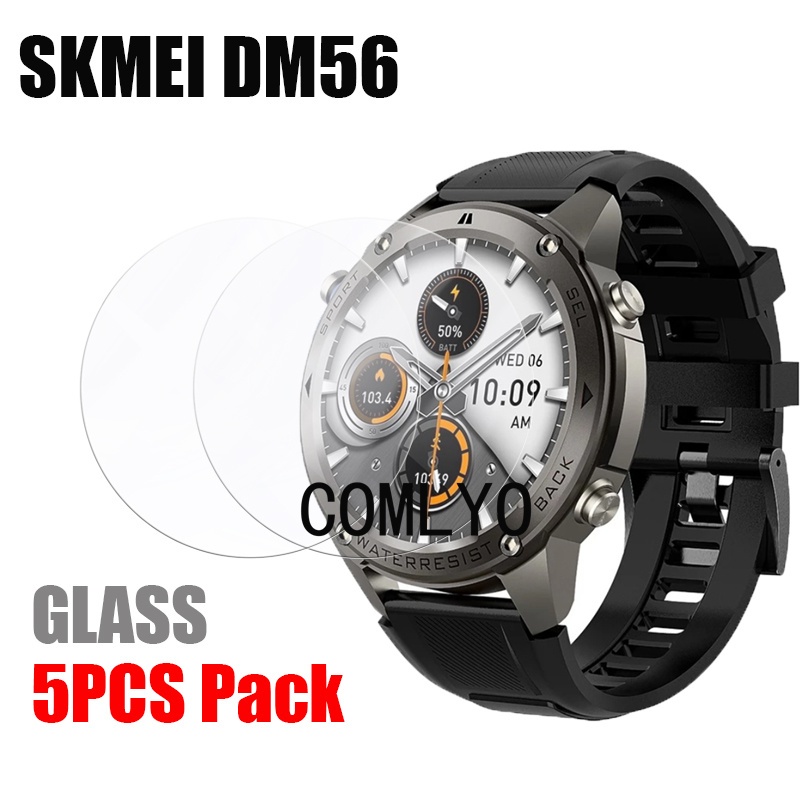 สําหรับ SKMEI DM56 สมาร์ทวอทช์กระจกกันรอยหน้าจอ 9H 2.5D ฟิล์ม