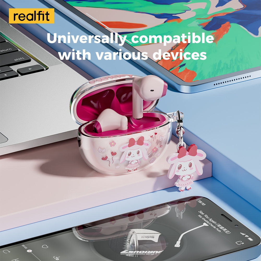 จริงพอดี F2 Heavy Bass หูฟังบลูทูธที่ยอดเยี่ยมเบสหูฟังไร้สายพร้อมไมโครโฟนชุดหูฟังจับคู่ที่มีสีสันเล่นยาว 5ชม.