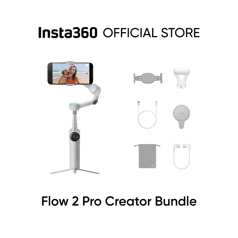Insta360 Flow 2 Pro - ไม้กันสั่น AI พับได้สำหรับโทรศัพท์ ติดตามด้วย Apple Dockkit ได้กว่า 200 แอป มีการติดตามกลุ่มคน แพน 360º ขาตั้งกล้อง/ไม้เซลฟี่ในตัว ตัวกันสั่นแบบพกพาสำหรับ iPhone/Android thumbnail 4