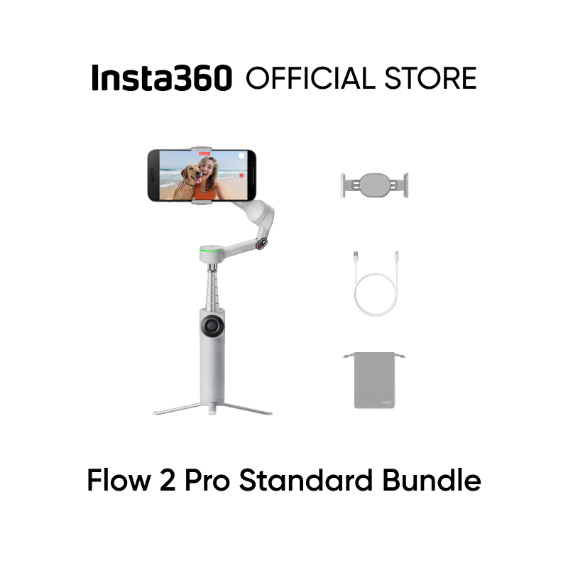 Insta360 Flow 2 Pro - ไม้กันสั่น AI พับได้สำหรับโทรศัพท์ ติดตามด้วย Apple Dockkit ได้กว่า 200 แอป มีการติดตามกลุ่มคน แพน 360º ขาตั้งกล้อง/ไม้เซลฟี่ในตัว ตัวกันสั่นแบบพกพาสำหรับ iPhone/Android thumbnail 3