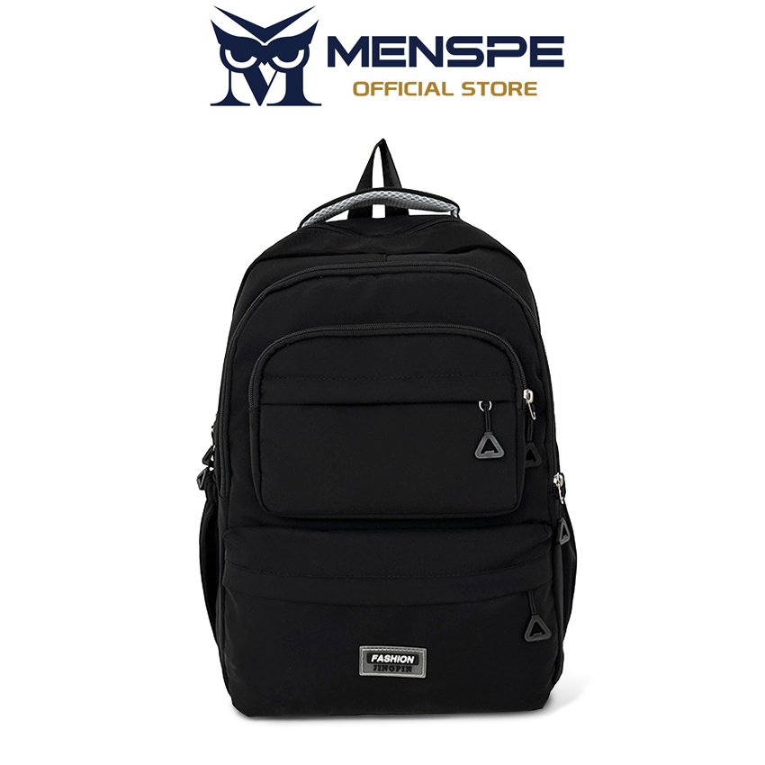 Menspe Fashion Mens Backpack กระเป๋าเดินทาง Unisex กระเป๋าเป้แล็ปท็อปแบบพกพา กระเป๋าโน๊ตบุ๊คธุรกิจกระเป๋าเป้สะพายหลังกันน้ํา