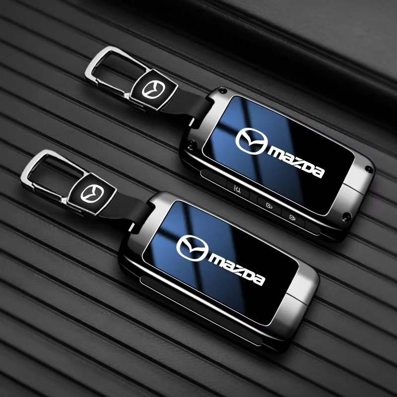 Tpu Alloy ฝาครอบกุญแจรถ Fob สําหรับ Mazda Alexa CX-30 CX-3 CX-5 CX-7 CX-9 CX-4 3 ปุ่ม Auto Key Shell