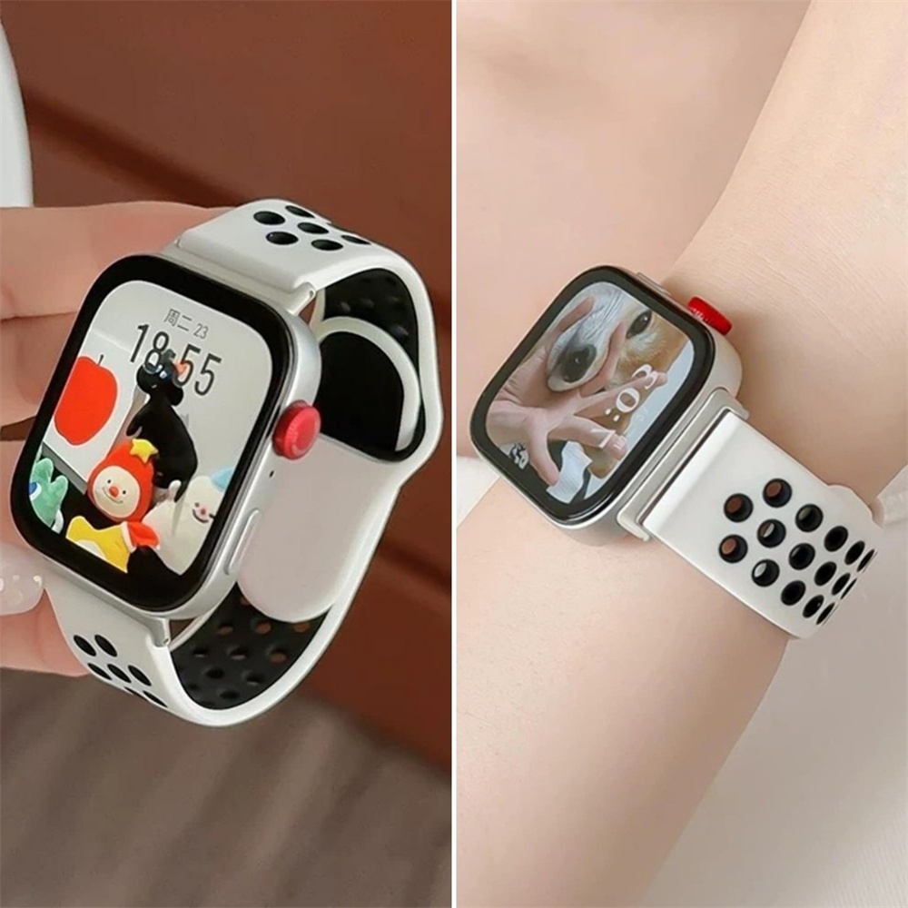 คู่สีกีฬาสายรัดซิลิโคนสําหรับนาฬิกา Huawei fit3 Breathable เป็นมิตรกับผิวซิลิโคนสายเปลี่ยนสร้อยข้อมือสําหรับ Huawei fit3 อุปกรณ์เสริม