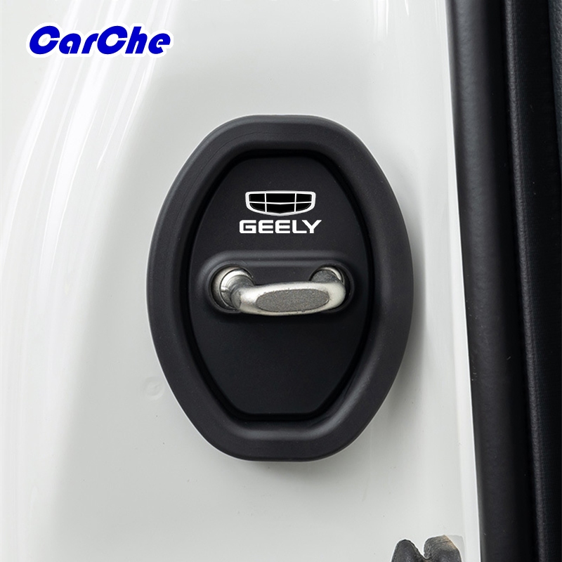 CARCHE ซิลิโคน ฝาครอบล็อคประตูรถ โช๊คประตูรถยนต์ กันเสียงรบกวน สำหรับ Geely