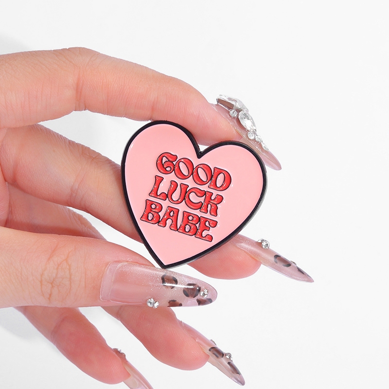 น่ารัก หวาน สีชมพู หัวใจ เคลือบ เข็มกลัด เรขาคณิต เส้น รูปหัวใจ โลหะผสม เข็มกลัด เข็มกลัด ตราแฟชั่น สุภาพสตรี เครื่องประดับ ของขวัญ - รูปที่ 6