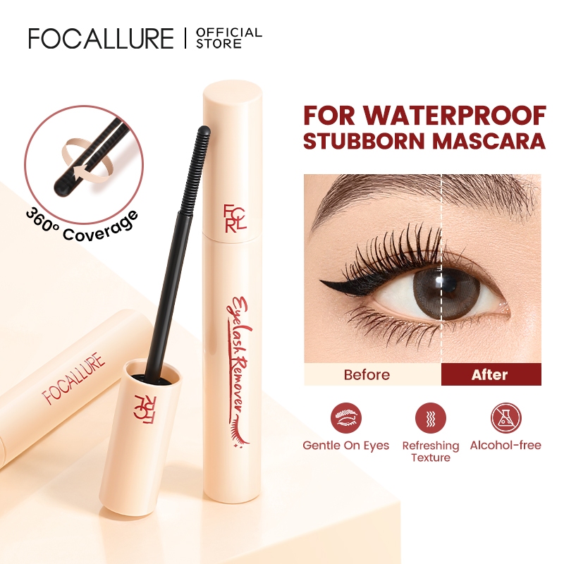 Focallure Instant Off Waterproof Mascara Remover Instant Removal Clean ปราศจากสารตกค้าง อ่อนโยนต่อดวงตา บํารุงเสริมสร้างขนตา