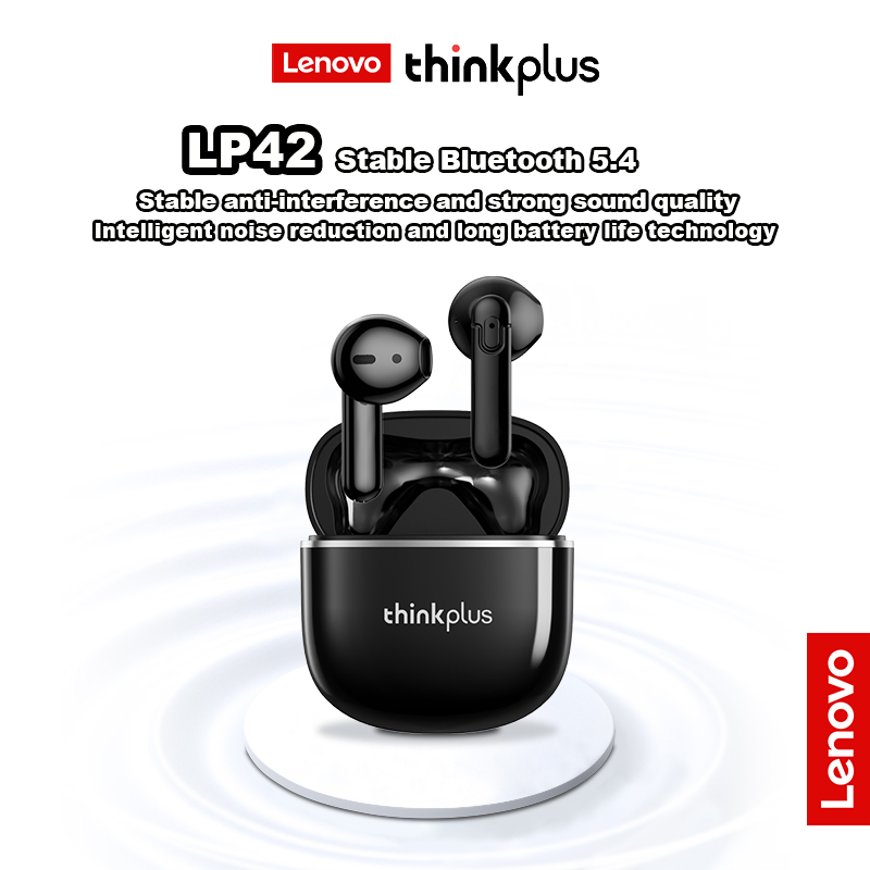 Lenovo LP42 หูฟัง บลูทูธตัดเสียงรบกวน สัมผัสอัจฉริยะ ความหน่วงต่ำ อายุการใช้งานแบตเตอรี่ยาวนาน บลูทูธ 5.4