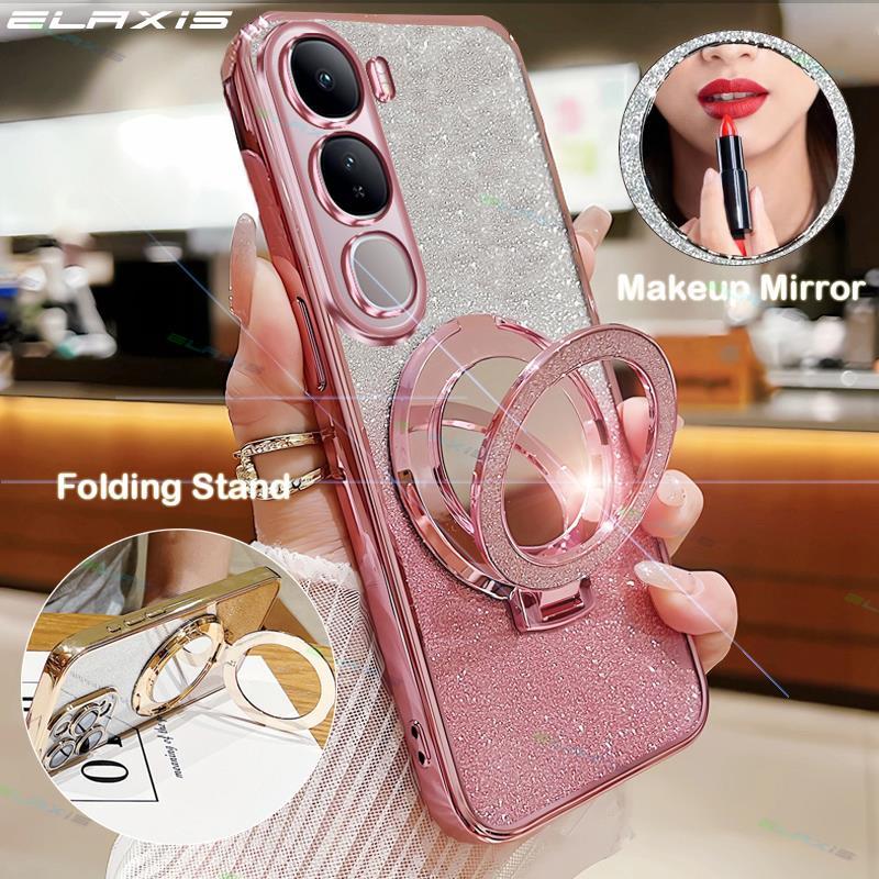 ELAXIS หรูหราชุบปลอกสําหรับ VIVO Y200 5G กันกระแทกเคสโทรศัพท์ไล่โทนสีแฟลชซิลิโคนอ่อนนุ่มฝาครอบโทรศัพ