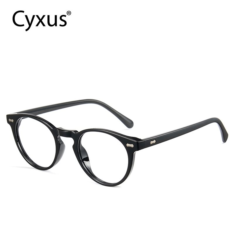 Cyxus Anti Blue Light แว่นตาคอมพิวเตอร์สําหรับการปิดกั้น UV Eye สายพันธุ์ปวดหัวแว่นตา Vintage รอบแว่นตาอ่านหนังสือสําหรับชาย/หญิง 8238