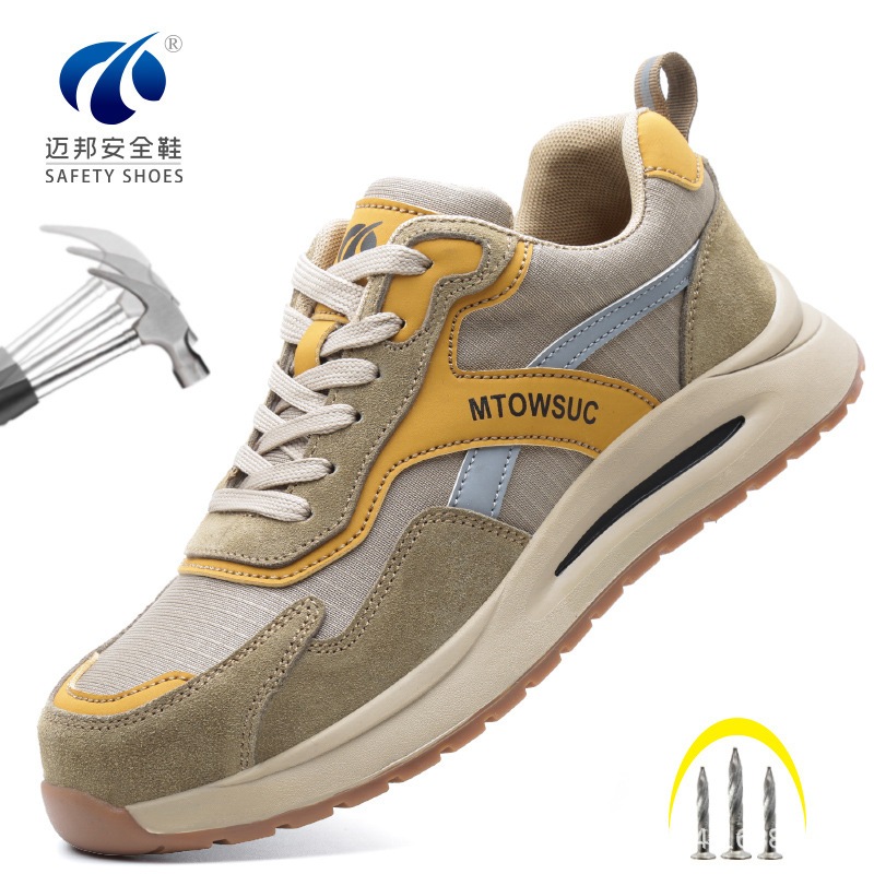 Men STEEL TOE SAFETY reflective BOOTS ojht