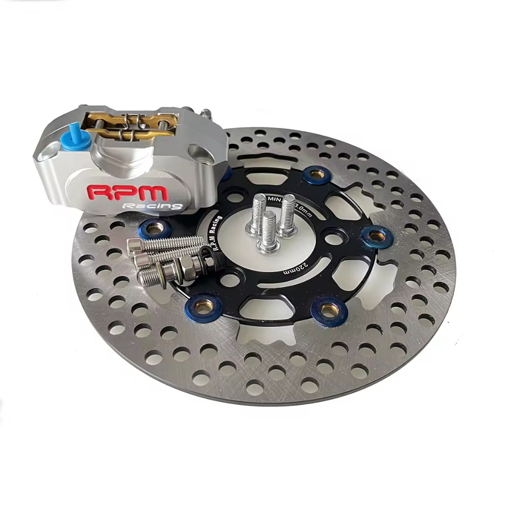 220 มม.เบรค 70 มม.โรเตอร์ 3 หลุม Caliper ชุด RPM 4 ลูกสูบเบรค Caliper Radil ติดตั้งสําหรับ Yamaha Aerox Nitro BWS JOG ebike ราคา ถูกที่สุด ดีลบีเคเค แกลเลอรีภาพที่ 9