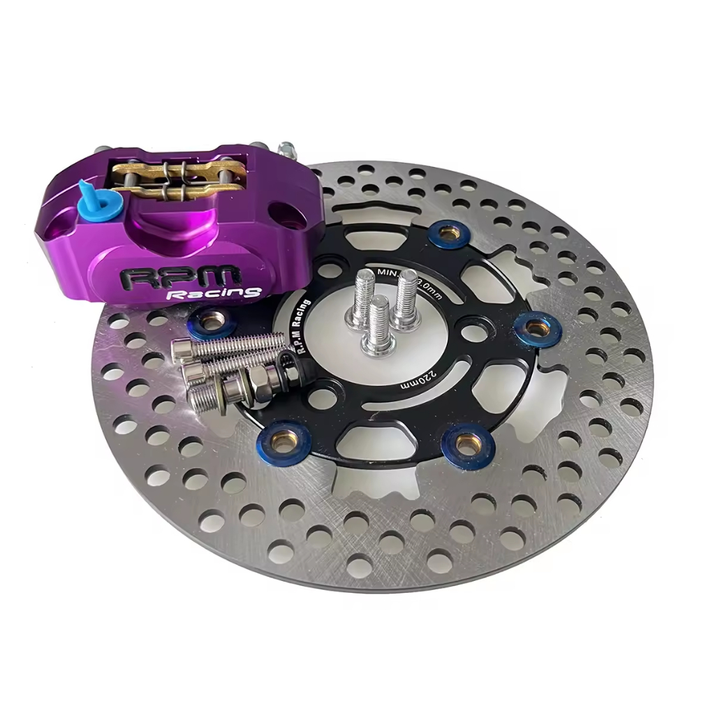 220 มม.เบรค 70 มม.โรเตอร์ 3 หลุม Caliper ชุด RPM 4 ลูกสูบเบรค Caliper Radil ติดตั้งสําหรับ Yamaha Aerox Nitro BWS JOG ebike ราคา ถูกที่สุด ดีลบีเคเค แกลเลอรีภาพที่ 8