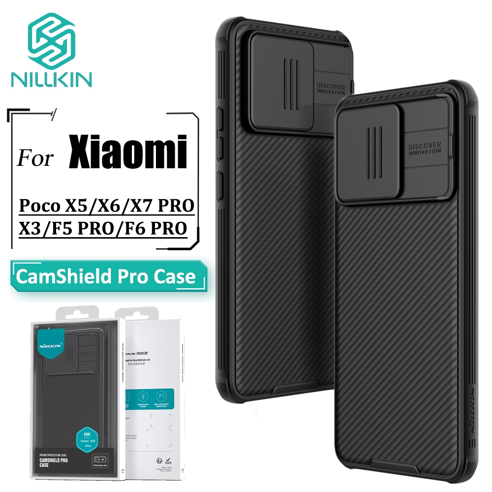 NILLKIN CamShield Case POCO F7 X7 Pro F6 Pro F5 Pro F6 Case Anti ลายนิ้วมือกันกระแทกฝาหลัง