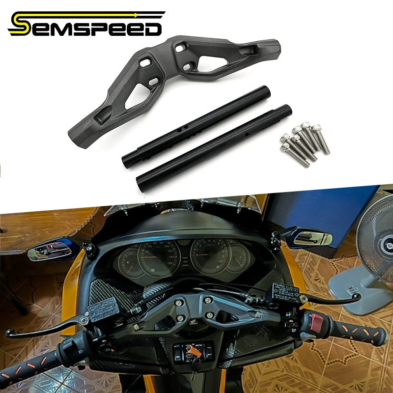 SEMSPEEDFor Honda Forza 300 Forza300 Gen1 2013-2017 แฮนด์รถจักรยานยนต์มอเตอร์ไซด์ Racing Handle Bar
