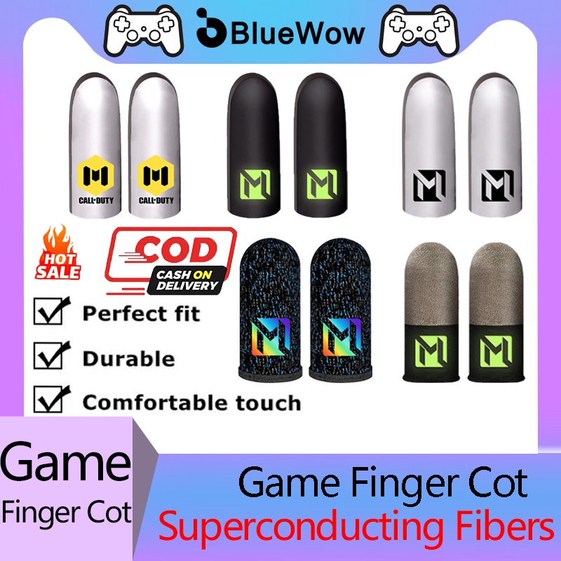 Bluewow 2025 ถุงมือสําหรับเล่นเกม MLBB กันเหงื่อ รุ่นใหม่ [PUBG] (2 ชิ้น) ปลอกนิ้วสําหรับเล่นเกมแบบสัมผัสเรียบน้ําหนักเบาระบายอากาศได้