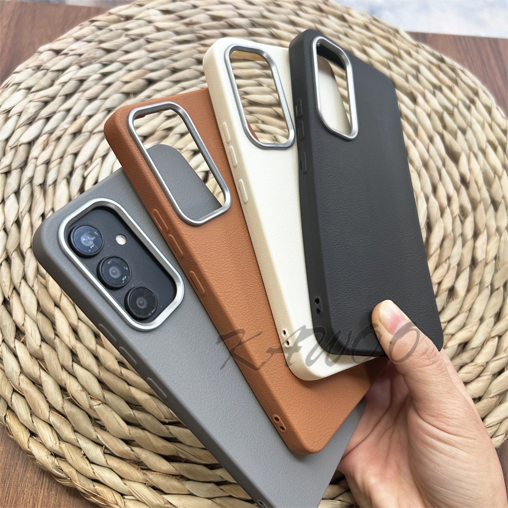 SAMSUNG สําหรับsamsung A05S A35 A36 A26 A56 A55 A34 A54 A13 A14 A15 A04Sหนังผิวนุ่มTPUกรณีปก