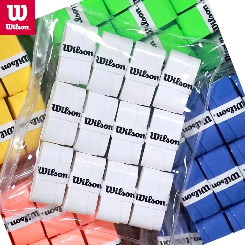 Wilson 2 ชิ้นมือกาวลื่นเข็มขัดไม้เทนนิส Grip ไม้ดูดซับเหงื่อ,ลื่นเทนนิสและไม้แบดมินตัน,ลื่น Wraps อุปกรณ์เทนนิสแบดมินตัน Grip Padel