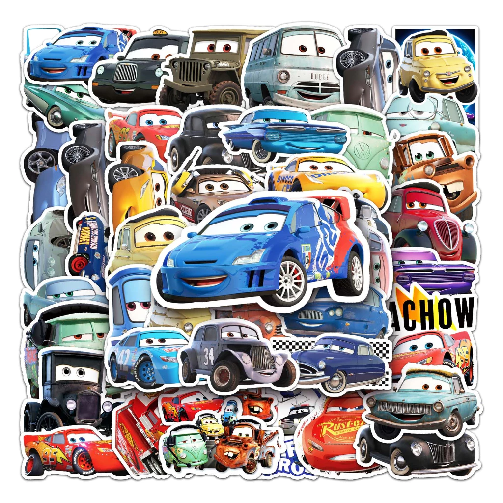 50 ชิ้นตลก Racing story สติกเกอร์กันน้ํา DIY สําหรับโทรศัพท์แล็ปท็อปรถสติกเกอร์ Creative Home Decal